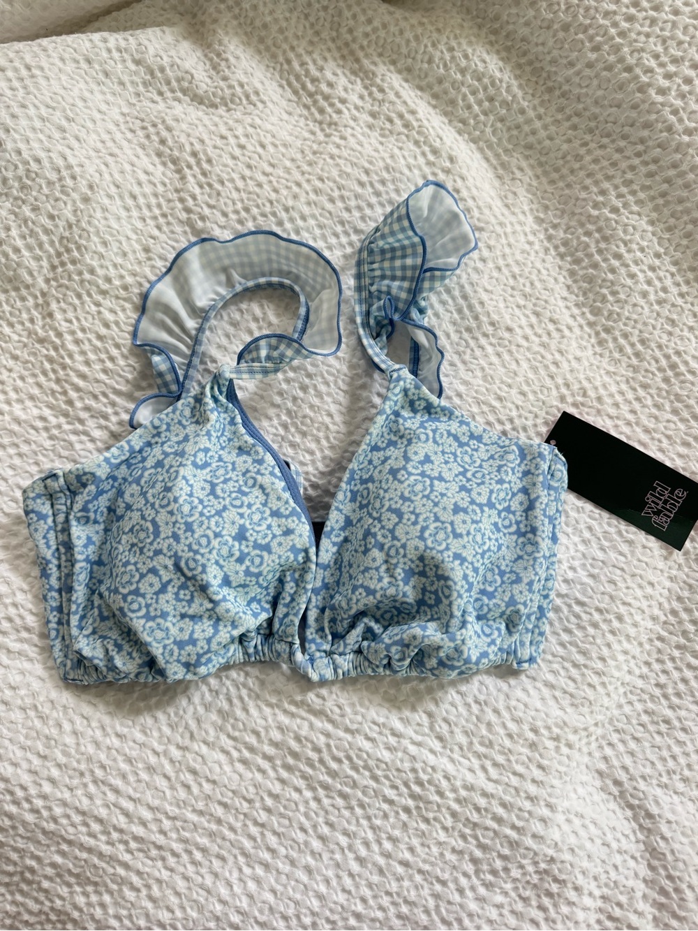 Wild Fable Ruffle Triangle Bikini Top NWT